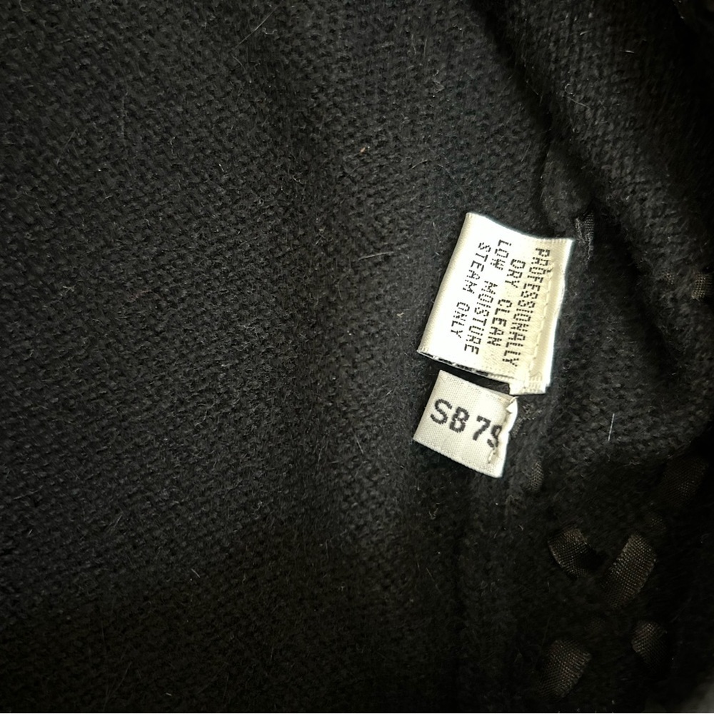 Vintage Talbots Wool Blend Cardigan Black Large - Picture 7 of 7